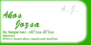 akos jozsa business card